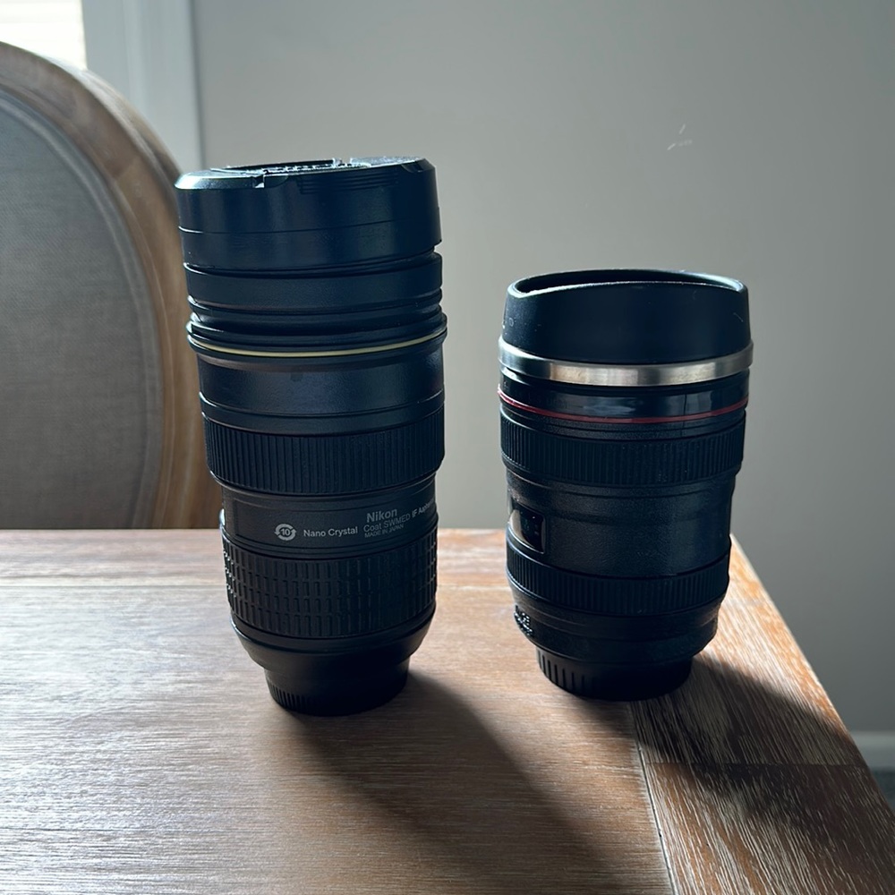 Set of 2 Camera Lens Mugs